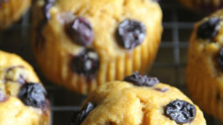 Lemon Blueberry Greek Yogurt Muffins Running With Spoons