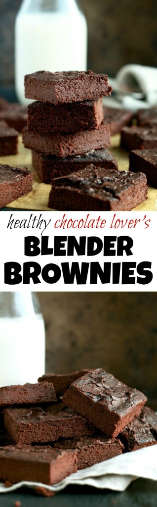 Healthy Chocolate Lover's Blender Brownies | running with spoons