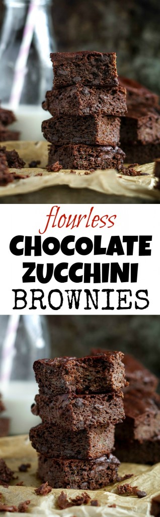 Flourless Double Chocolate Zucchini Brownies | Running With Spoons