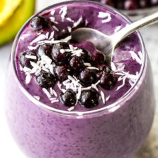 Blueberry Avocado Smoothie | running with spoons