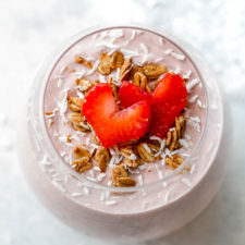 Strawberry Banana Oat Smoothie - Renee Nicole's Kitchen