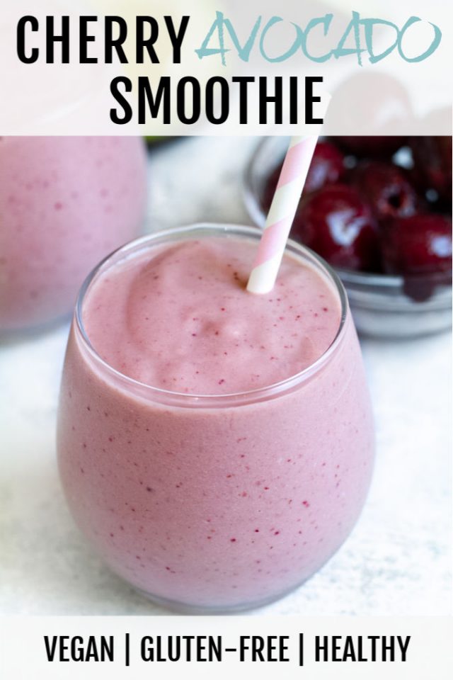 Cherry Avocado Smoothie {vegan, gluten-free} | running with spoons