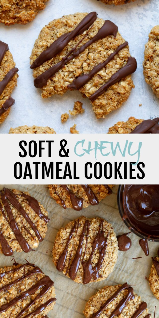 Soft and Chewy Oatmeal Cookies (vegan, gluten-free)