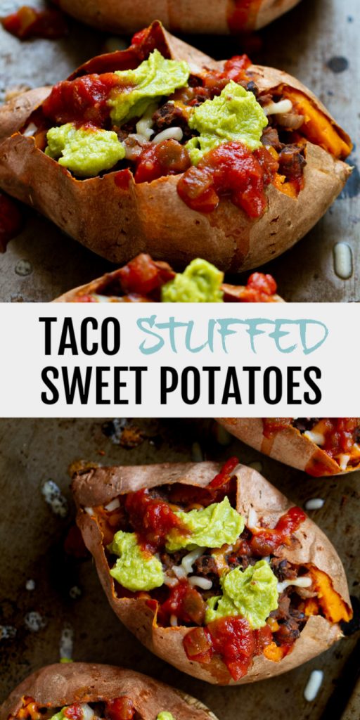 Taco Stuffed Sweet Potatoes | running with spoons